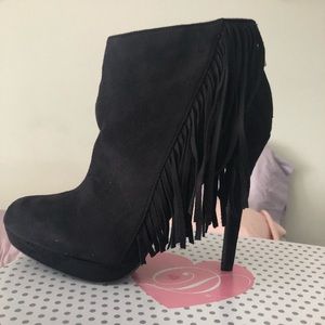 Fringe booties